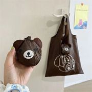 かわいい小さなクマ ポリエステルショッピングバッグ折りたたみ式エコフレンドリーショッピングバッグ
