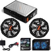 ファンバッテリーセット作業服対応 EVE製21700型電池 2種類電圧駆動モード 6段階風量調節 PSE認証済