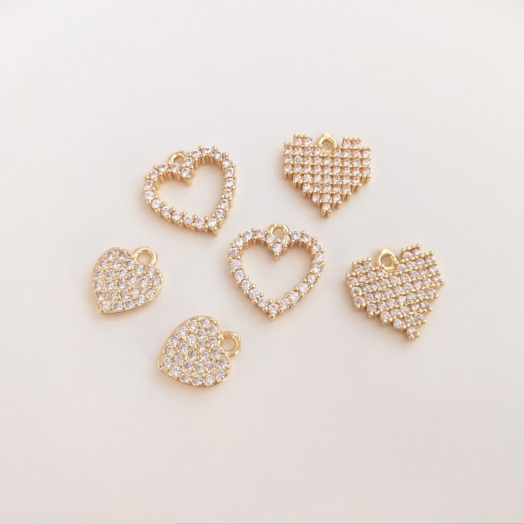 手作り ハンドメイド 材料 手芸 ハート ジルコニア ジュエリー アクセサリーパーツ ビジュー ストーン DIY