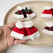 着せ替えぬいぐるみ服 ミニドール 10cmぬい用15cmぬい服 ぬい服 10-15cm通用 ボア マント上着 クリスマス