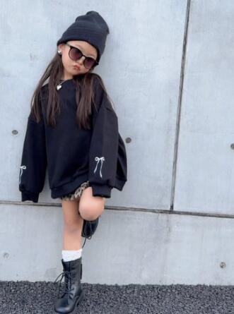 2025新作 　親子スタイルキッズ服　KLT　トップス　sweat　トレーナー★100－150CM/L　