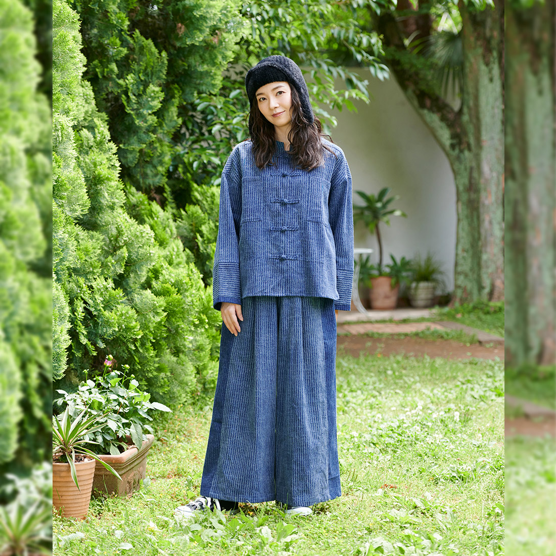 【Shanti Shanti】ジャケット ロープ[レディースアウターセットアップゆったりカジュアルアジアン秋冬25AW]