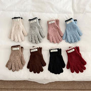 2025秋※Bolemaer☆子供 手袋 ニット 五本指 シンプル 保温 男女兼用