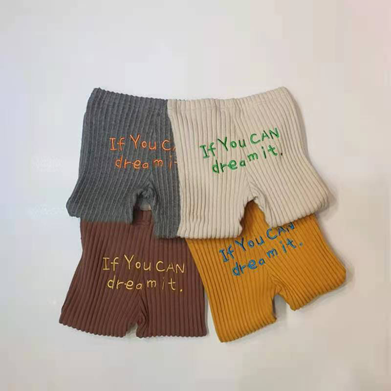 2025秋※LQY☆ベビー レギンス 刺繍ロゴ 厚手 ニットパンツ