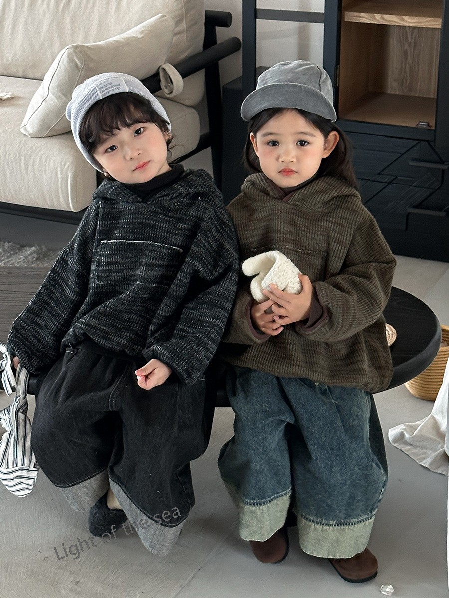 2025秋新作 韓国子供服 ベビー服  キッズ 男女兼用ニット トップス  2色 80cm-140cm