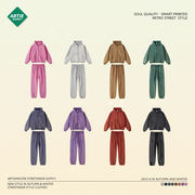 メンズ ビンテージ風 ジップアップ パーカー 男女兼用 ジョガーパンツ セットアップ 秋冬 2023新作★全8色