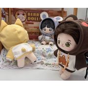 綿人形 獣の耳  パーカー ドールハウス ドール用  着せ替え ミニドール ぬいぐるみ用服  20cm/4色
