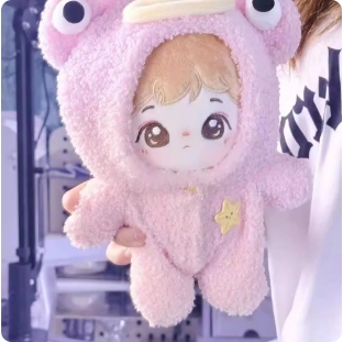 綿人形 つなぎ ドール用 着せ替え ミニドール ぬいぐるみ 20cm 4色