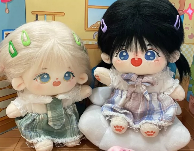 綿人形  セットドールハウス ドール用 着せ替え  ミニドール ぬいぐるみ用服 20cm/2色