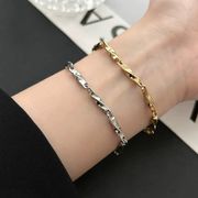 ブレスレット デザイン アクセサリー　ステンレス ブレスレット チェーン 韓国 ブレスレット上品★超新作