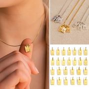 【26アルファベット】チャームパーツ チタンスチール ステンレス ハンドメイド DIY