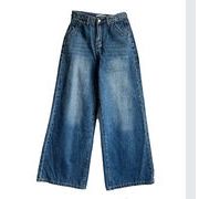 今季マストバイ  気質   おしゃれ    レトロ  ハイウエスト  デニムパンツ