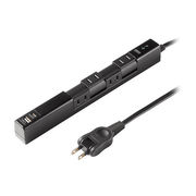 サンワサプライ 回転タップ AC4個口+Type-C+USB-A PD20W ブラック T