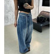 今季マストバイ  気質   おしゃれ    レトロ  ハイウエスト  デニムパンツ