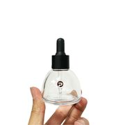 精油ボトル 30ml ガラス製 水滴型 デザイン ドロッパー付き