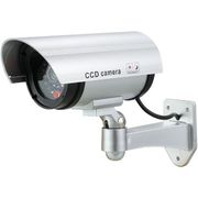 防犯ダミーカメラ(赤色LED点滅タイプ)ステッカー付 36596