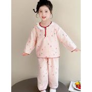 2025冬季新作 子供パジャマ  パジャマ スーツ   スホームウェア  女の子  キッズパジャマ