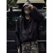 メンズ レザージャケット 春秋新作 ライダース風 高街系 痞系 ヴィンテージ ストリート系 アウター