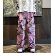 秋冬ボトムス ズボン パンツ ユニセックス ワイドパンツ プリント