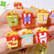 ポップコーン アクセサリーパーツ デコパーツ ペンダント ハンドメイド 貼り付けパーツ 手芸 DIY 可愛い