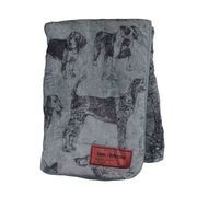 ☆MONO ブランケット DOG グレー L　膝掛け/防寒/秋冬/毛布/タオルケット