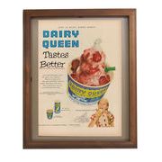 ヴィンテージフレームポスター ICE CREAM　インテリア/アート/レトロ/装飾