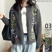 再入荷！【2025新作商品♪】フラワー刺繍カーディガン