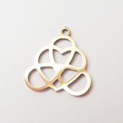 ステンレス 【SUS304】 チャーム パーツ ハート ゴールド アクセサリーパーツ 金属アレルギー対応