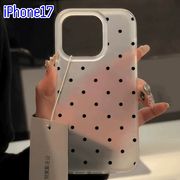 iPhone17ケース 水玉透明クリアケース iphone17/16/15/14/13/12/11スマホケース 携帯カバー