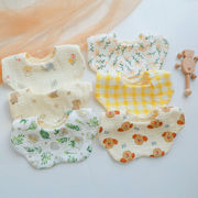 ベビーエプロン　純綿よだれ掛け　ガーゼ首掛け　韓国ベビー用品