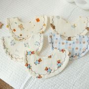 ベビーエプロン　純綿よだれ掛け　ガーゼ首掛け　韓国ベビー用品