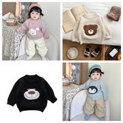 韓国風 子供ニット 秋冬 キッズ 可愛い  2025秋冬   4色 73-110cm