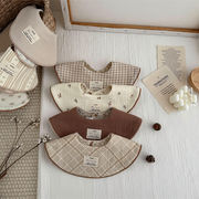 新作　ベビースタイ　柔らか　リバーシブル　6層構造　水玉　花柄　よだれかけ　新生児　ビブ　選べる15色