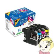 ジット インクカートリッジ（ブラザー LC211-4PK互換） 4色パック互換インク JIT-B2114P