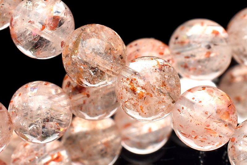 【１点物】AA☆アルーシャ産 レピドクロサイトインフェルドスパー 6.5mm ブレスレット _U7672