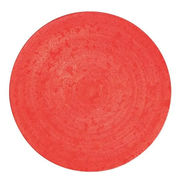 泡朱赤フラットプレート 赤系 和食器 丸大皿 日本製 美濃焼 おしゃれ モダン