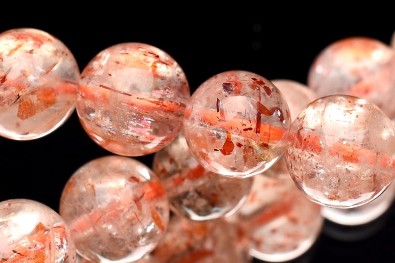 【１点物】AA☆アルーシャ産 レピドクロサイトインフェルドスパー 7mm ブレスレット _U7675