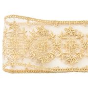 【2025年AW新作】メタリックチュールレース　1巻（260ｃｍ）　RO062424-000