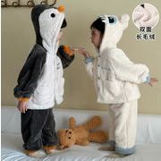 2025新作 トップス 韓国風子供服 子供服 長袖+パンツ2点セット パジャマ 厚手 ins