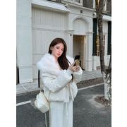 今季マストバイ   気質   おしゃれ   厚手  ファーダウン  ウィンターコート+ニット パンツ