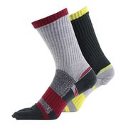 ASHITOMO WORKING SOCKS 破れ対策ソックス 5本指クルー25-27cm2足組カラー SWYC-C52
