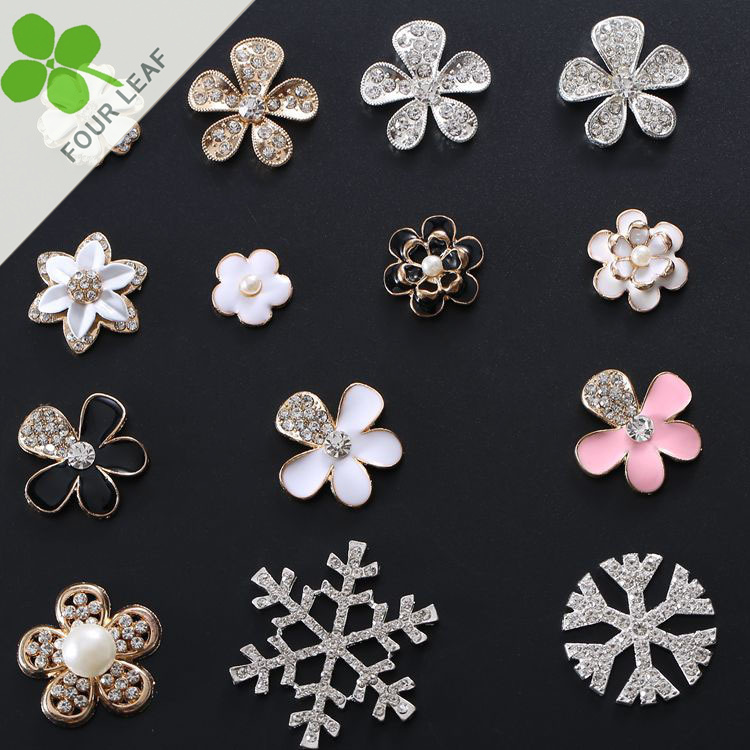 花 フラワー アクセサリーパーツ 合金パーツ デコパーツ 髪飾り 服 DIY素材 ハンドメイド 貼り付け