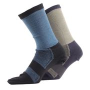 ASHITOMO WORKING SOCKS ムレ対策ソックス 5本指クルー25-27cm2足組カラー SWMC-C52
