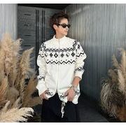 秋冬トップス メンズ ニット セーター カーディガン 民族風