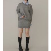 2025年INS 秋冬新作    気質   おしゃれ   デザイン性   ニット  2点セットアップ