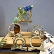 正月飾り しめ縄  壁掛け しめ飾り   信濃結び飾り お正月グッズ   しめ縄リース半製品