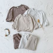 「2025」子供服★トップス+ズボン★セットアップ★韓国風子供服★3色6-9M/66～2-3Y/100