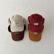 2025秋冬※Bolemaer☆子供パイロット帽 コーデュロイ防寒帽子