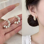 通勤用ピアス、気質イヤリング、 ポストsilver925 、ファッションアクセサリー、金属アレルギー対応