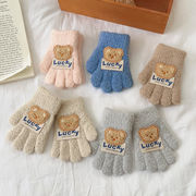 子供手袋　13*8.5cm　熊付き5本指　2-4歳　韓国手袋